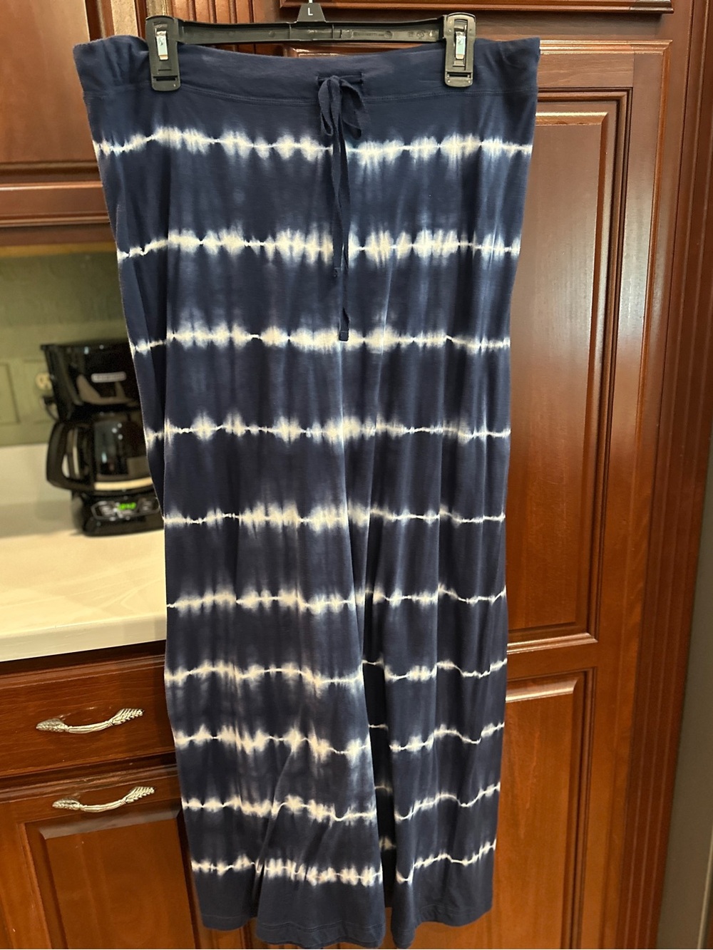 Eddie Bauer Navy and White Tie-Dye Skirt - go by measurements runs big